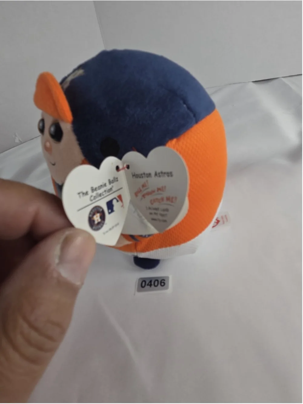 Ty Beanie Ballz — Houston Astros MLB Plush Toy — Official Licensed NWT #406